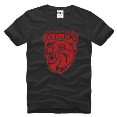 男式短袖T恤 美劇冰與火之歌 蘭尼斯特家族 Lannister Gold Lions