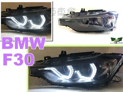 小亞車燈改裝＊BMW F30 12 13 14 15年 類LCI LED導光光圈 魚眼 大燈 F30大燈