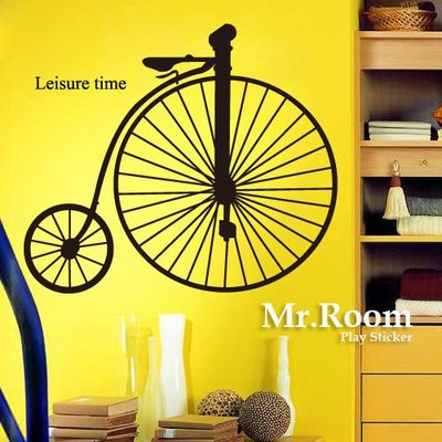 ☆ Mr.Room 空間先生創意 壁貼 復古腳踏車 (FH002) 腳踏車 自行車 英國 馬戲團 歐風 古董腳踏車