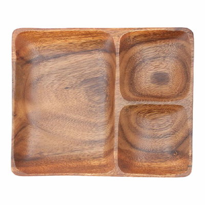 槐木原木午餐盤 原木分隔盤 木製餐盤 實木餐盤 木盤 木質分隔盤 方形分隔盤 午餐分隔盤 方形午餐盤