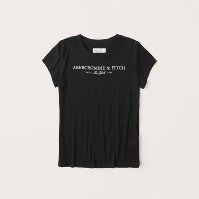 ☆【A&F女生館】☆【Abercrombie&Fitch LOGO刺繡短袖T恤】☆【AFG001B1】(S)
