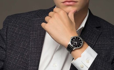 Tissot 天梭俊雅系列皮帶石英男腕錶 黑 簡約 手錶 T0636101605800