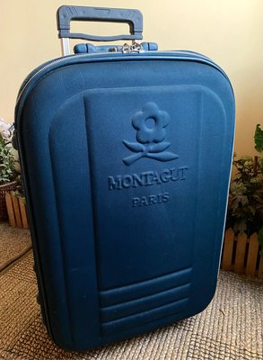 特價出清~MONTAGUT PARIS 素面帆布 行李箱 旅行箱 大型 四輪拉桿行李箱 27吋（森林綠）耐用