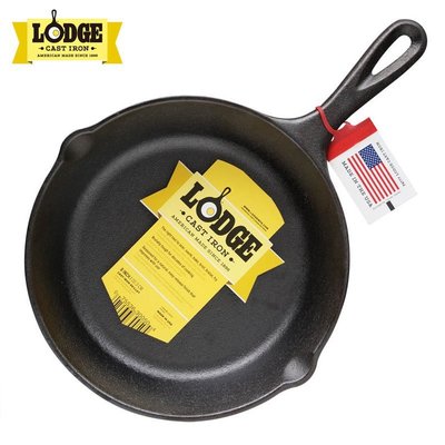 熱銷 Lodge美國進口無涂層不易粘鍋鑄鐵鍋牛排煎鍋炒鍋平底鍋通用13-38
