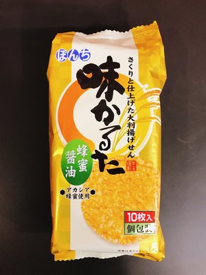 日本餅乾 日系零食 日本米果仙貝 Bonchi少爺 蜂蜜味付米果(10枚)