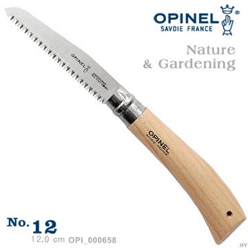 【EMS軍】法國OPINEL Nature & Gardening 法國刀園藝系列 No.12碳鋼鋸/櫸木刀-(公司貨)