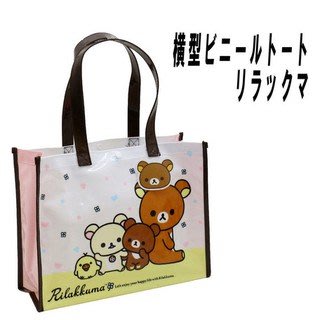 拉拉熊 白點橫向 方形 手提袋 購物袋 環保袋 懶懶熊 輕鬆熊 日貨 正版授權 J00011427