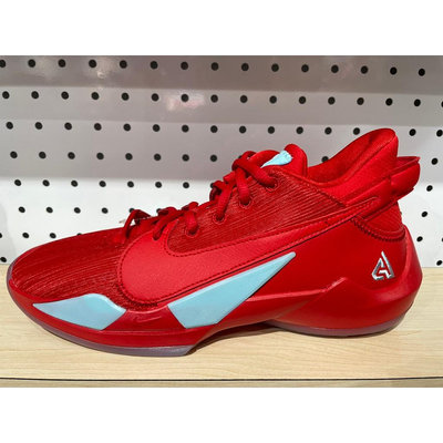 NIKE 籃球鞋 Freak 2 GS 運動鞋 女 避震 包覆 明星款 字母哥 大童 紅藍 CN8574-605