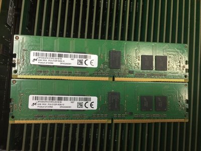 鎂光4GB 1RX8 PC4-2133P 4G DDR4  2133 ECC REG伺服器記憶體條