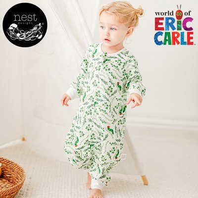 Eric Carle聯名系列嬰兒睡袋春夏新品四層紗布長袖分腿*特價
