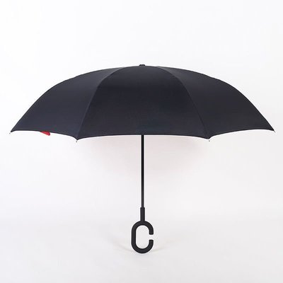 汽車長柄自動雙層可站立反向傘雨傘免持直柄超大號雙人傘男女~特價特賣