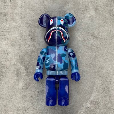 ☆LimeLight☆ BAPE CLEAR ABC CAMO SHARK BE@RBRICK 1000% 公仔