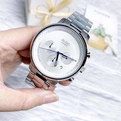 ALBA 雅柏極簡時尚型男計時腕錶VD53-X313S/AT3E03X1公司貨