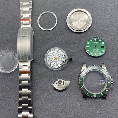 新店促銷最新版本手表配件適用勞力士綠黑藍水鬼表殼可裝機芯eta2824 2836促銷活動