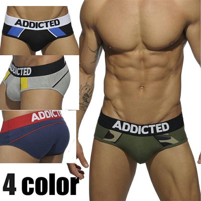 【ADDICTED 】經典標誌LOGO迷彩三角褲 AD性感情趣內褲-AD430 《Men Style》