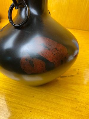 日本回流 高岡銅器 青銅花瓶 象鼻雙耳銅花瓶吉祥如意七寶