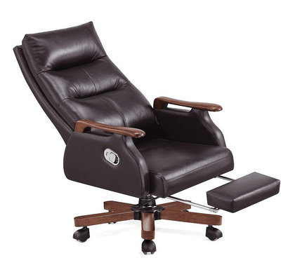 老板椅A819簡約家用辦公椅牛皮轉椅可躺按摩真皮老板椅商務輕奢大班椅