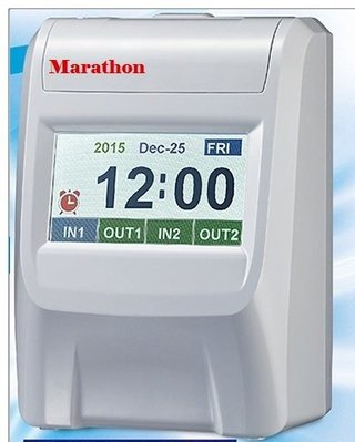 永錠＊Marathon CB-180 四欄位打卡鐘【彩色液晶觸控螢幕，設定變簡單，自動移位】台灣製造，贈卡片卡架