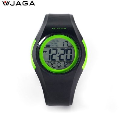 JAGA 捷卡 M984 運動休閒多功能運動電子錶(綠)