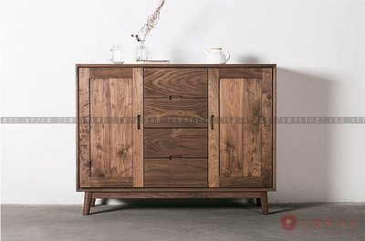 [紅蘋果傢俱]MJ010 北歐 日式 實木傢俱 餐邊櫃 抽屜櫃  客廳 臥室 儲物 收納櫃