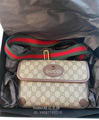 GUCCI GG Supreme 虎頭 胸口包 腰帶包 腰包 493930正品