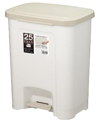 19149c 日本製 好品質 腳踏式垃圾桶 方形 好質感 浴室客廳房間廚房垃圾桶 有上蓋 儲物桶收納桶 廚餘食物圾桶