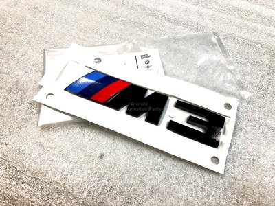 BMW 原廠 M3 Competition Logo 後車箱 高光黑 字標 For F80 / F80 Lci M3