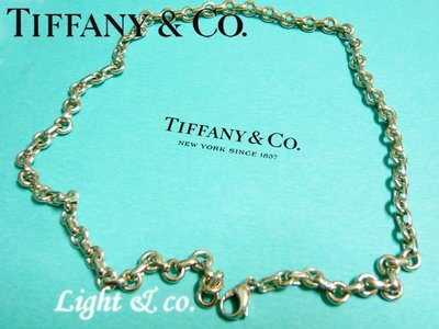 【Light &amp; co.】專櫃真品 Tiffany &amp; Co 925純銀 Vnentian Link 類威尼斯 鐵鍊 項鍊
