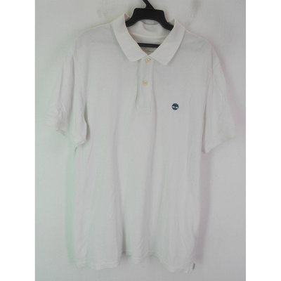 男 ~【Timberland】白色POLO衫 L號(4C93)~99元起標