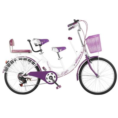熱賣 變速親子母子22 24寸自行車男女式通勤成人帶娃接送孩子上學單車