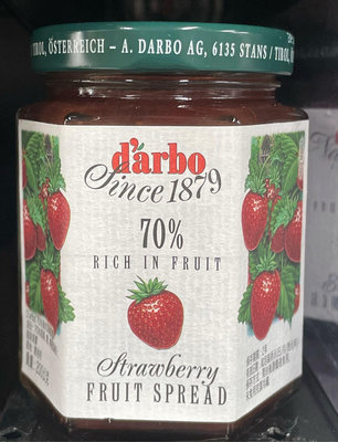9/11前 一次買2瓶 單瓶158奧地利Darbo 70%果肉天然草莓果醬 200g/瓶 d‘arbo 到期日2025/2/2 頁面是單瓶價