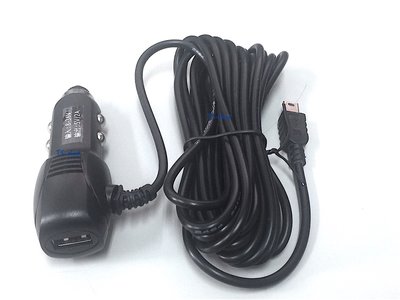☆ 配件專區 ☆ 行車記錄器專用車充線+USB 8~36V 2A mini USB 車充線 低干擾 直型車充線