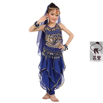 兒童女服飾紗麗傳統服裝外貿印度舞蹈民族服裝演出服肚皮舞套裝正品 促銷