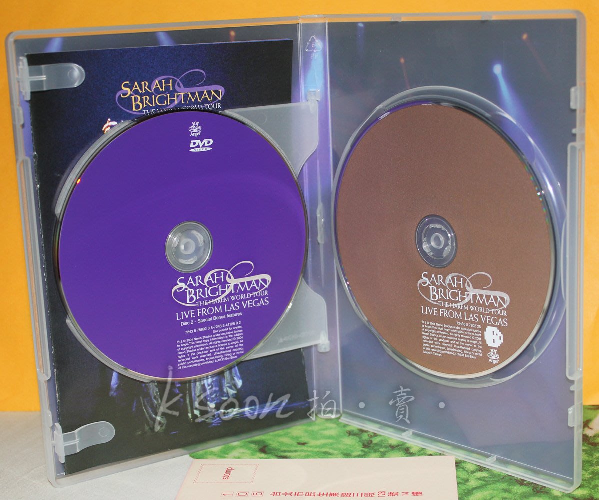 Sarah Brightman-THE HAREM TOUR-LIVE FROM LAS VEGAS,CD+雙DVD