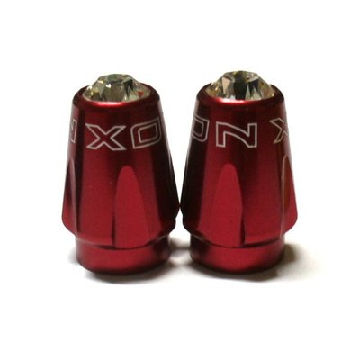 【vsmart】XON 司華洛世奇水晶 鋁合金 美式氣嘴蓋 風嘴蓋 一組2個 紅 L27