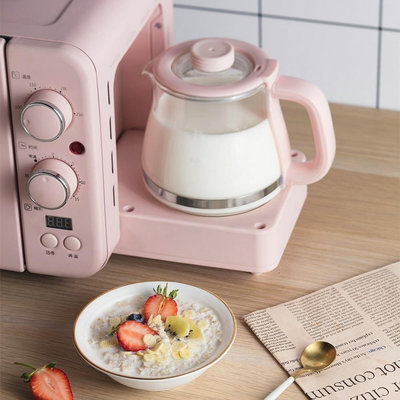 【熱賣精選】小熊早餐機三合一多功能家用吐司烤面包機全自動烤箱懶人神器抖音