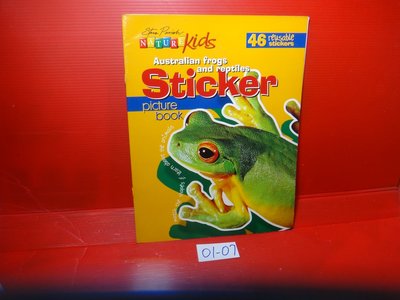 【愛悅二手書坊 01-07】Australian frogs and reptiles sticker picture