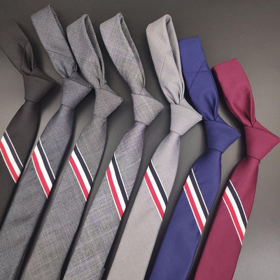 7色英倫風手系列黑色白色紅色條紋純色領帶5cm窄學生羊毛（滿599元免運）