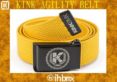 [I.H BMX] KINK AGILITY BELT 時尚流行休閒皮帶 金黃色 特技腳踏車場地車表演車特技車土坡車