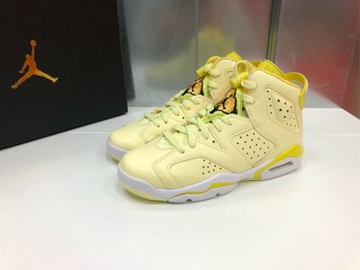 Nike Air Jordan 6 Retro GS Dynamic Yellow Floral 543390-800 黃玫瑰 全新 現貨 5Y 23.5cm