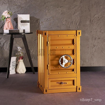 工廠直銷?（免運）複古工業風集裝箱 櫃子 儲物櫃 歐式鐵藝床頭櫃 創意小型收納櫃 裝飾品