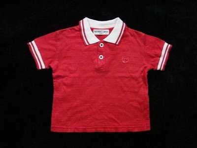 童的衣.衫.飾~~專櫃品牌 麗嬰房 紅色POLO款短袖T恤-1T