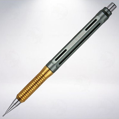 美國 Spoke 4 全金屬製圖黃銅握位自動鉛筆: 槍灰色/0.5mm/9.2mm