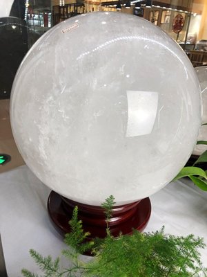 光工水晶阿賽斯特萊 34cm天然白水晶球擺件54.3kg  梅爾卡巴揚升球柱千層金字塔冥想松果體第三眼能量淨化