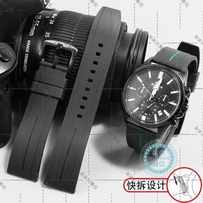 『柒柒3C數位』代用勞力士黑 綠水鬼空中霸王型硅膠手表帶男GTM運動防水橡膠表鏈