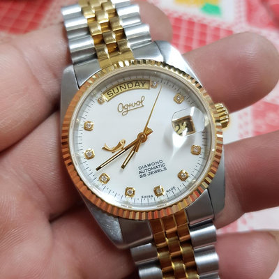 ☆極品☆天窗 愛其華 Ogival 蠔式大型 ETA 機械錶 SWISS 瑞士錶 老錶 另有 S8 港勞 omega Rolex gs ks seiko