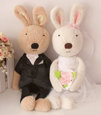 娃娃屋樂園~Le Sucre法國兔砂糖兔(結婚唯一款)90cm每對2200元另有30cm45cm60cm