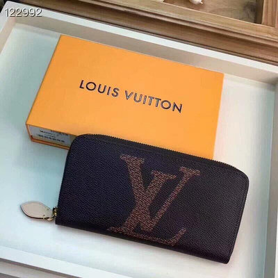 家Louis Vuitton LV 路易威登男女款Zippy老化帆布長夾LV長款M60017 lv長皮夾 啡彩繪拉鏈錢夾