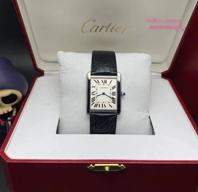 Cartier 卡地亞 18K 銀色 Vintage tank must 小號/中號 坦克石英腕錶 女士手錶