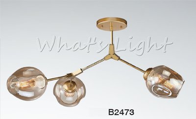 划得來LED燈飾~設計師燈款 LOFT現代簡約工業風 E27*3 歐風時尚設計 DNA分子半吸頂燈 B2473 含稅
